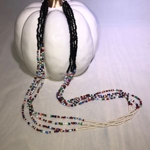 Tribal Designs 4 Strand Multicolor Necklace
